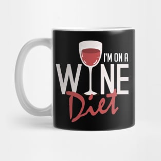 I'm On A Wine Diet Cute & Funny Wino Drinking Pun Mug